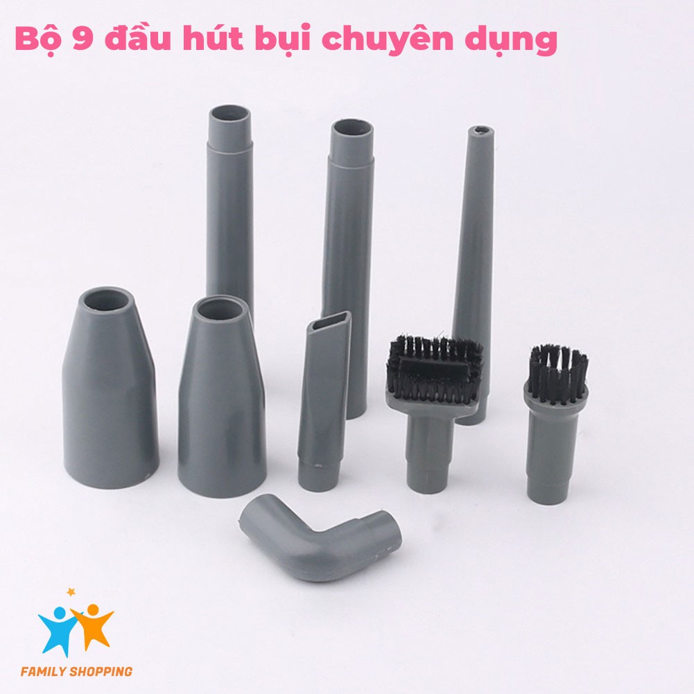 Bộ 9 đầu hút máy hút bụi phụ kiện chuyên dụng dành cho người nội trợ gia đình