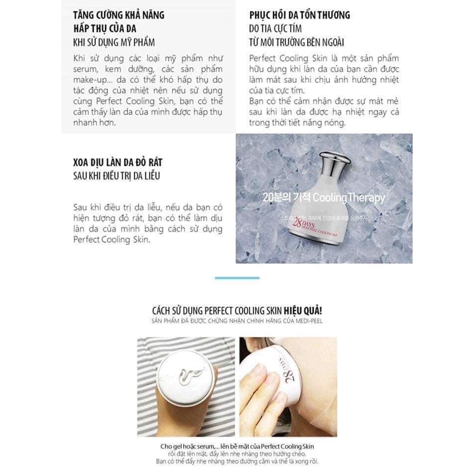 Thanh lăn lạnh Medi-Peel 28 Days Perfect Cooling Skin Hàn Quốc - Se khít lỗ chân lông, nâng cơ mặt