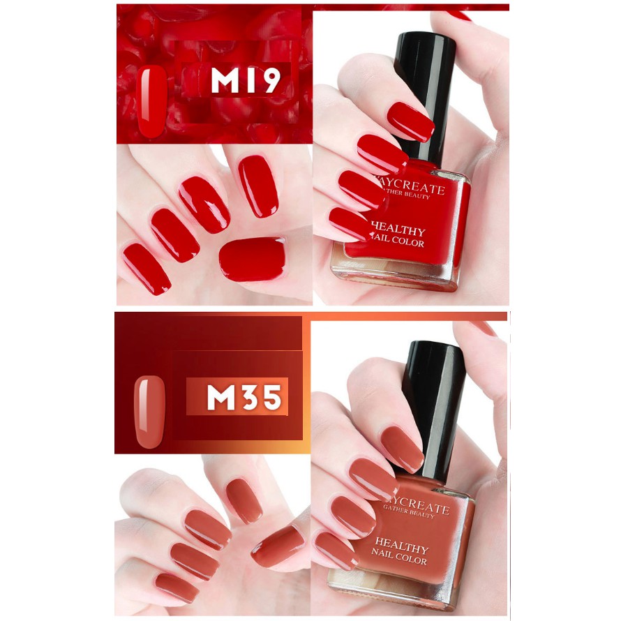 Sơn Móng Tay Chai vuông Maycreate- Hàng Nội Địa Trung Healthy Nail Color