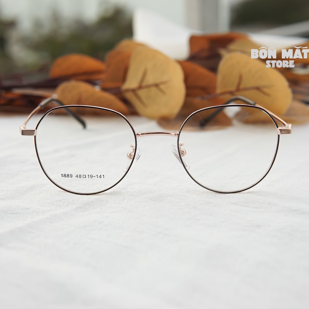 Gọng Kính Kim Loại Tròn Form Nhỏ 1889 (Tặng Hộp Khăn) | BigBuy360 - bigbuy360.vn