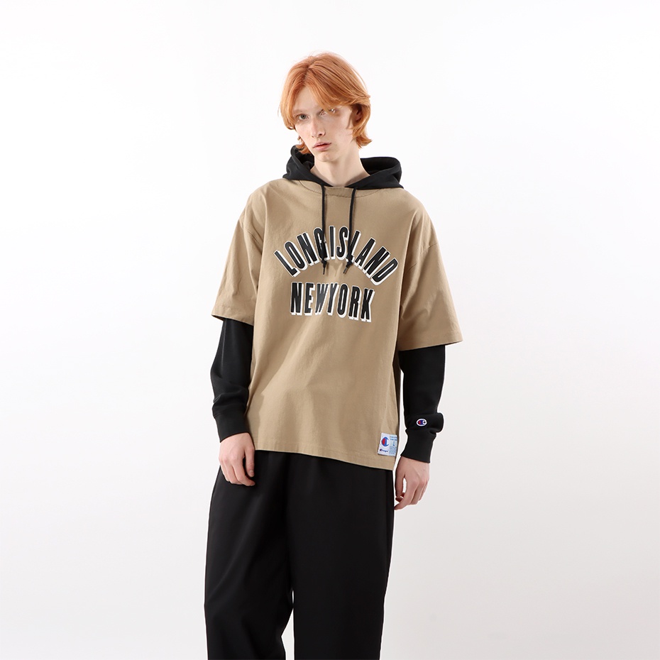 Áo Hoodies Champion JP Hooded Shirt Màu Beige CMPC3U412BEI