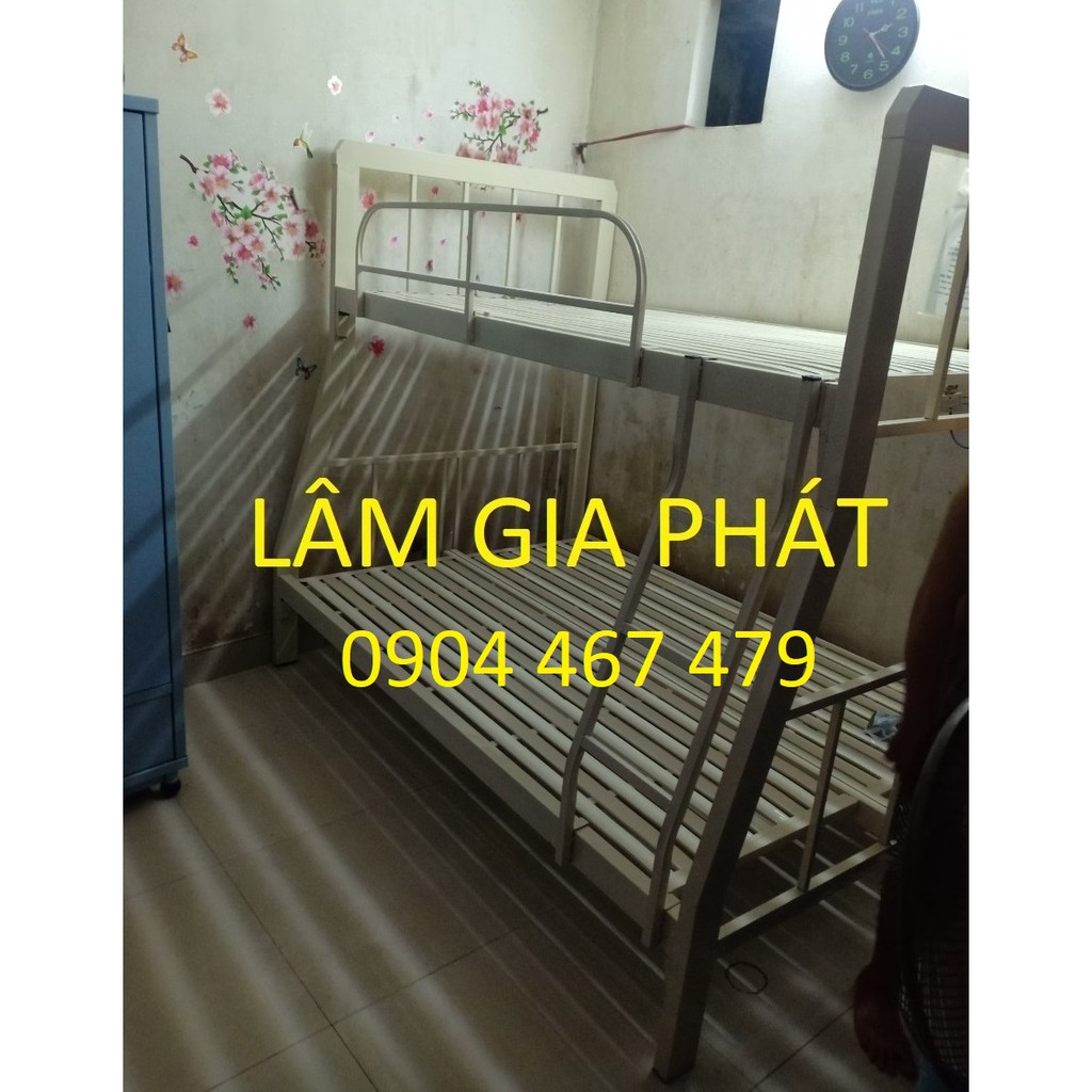 Giường tầng sắt hộp vuông 1mx1m2 giao hàng tận nhà | BigBuy360 - bigbuy360.vn