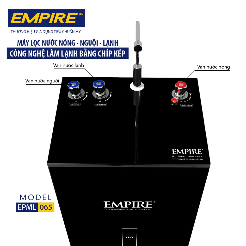 Máy lọc nước nóng lạnh lọc 3 chức năng EMPIRE