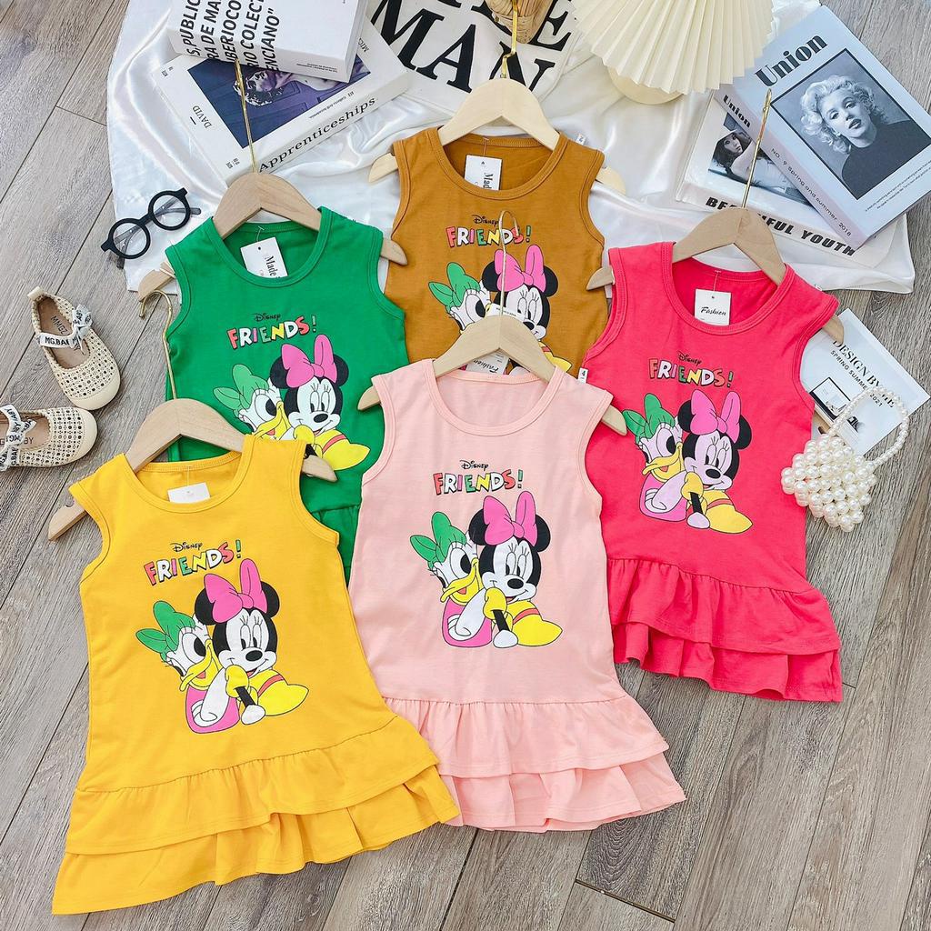 Váy ba lỗ 3 tầng in hình 5D mickey ngộ nghĩnh