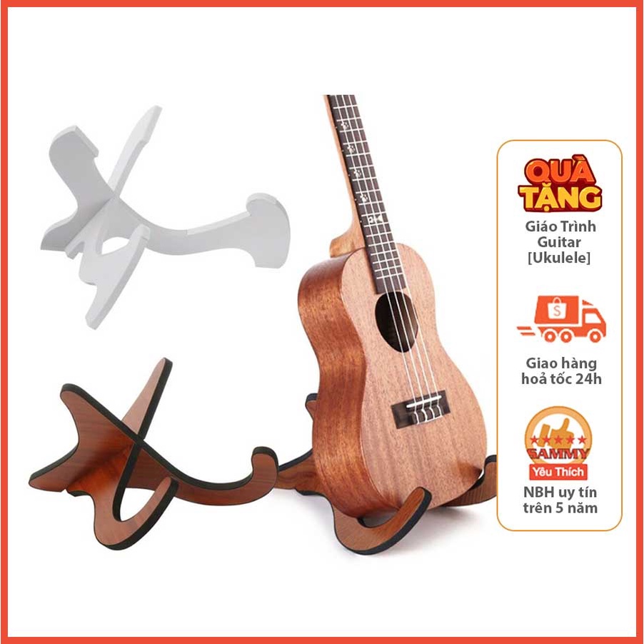 Chân Đàn Ukulele DE85 - Giá đỡ đàn xếp gọn chất liệu Gỗ màu nâu - trắng Sang Lịch Sự | violin, mandolin