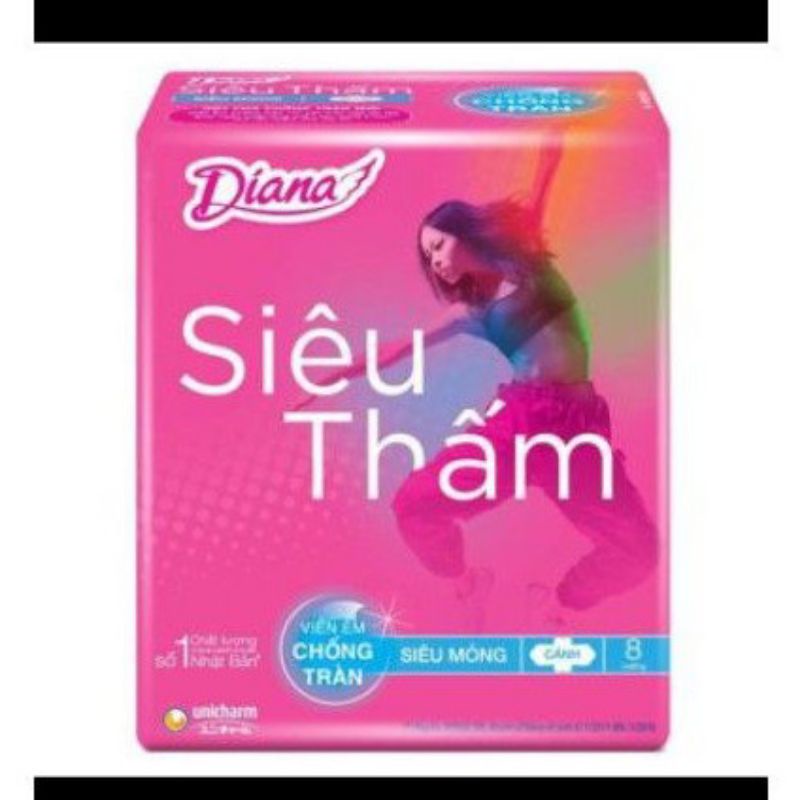 Băng vệ sinh Dianna siêu thấm giầy ,mỏng,hành ngày ,chà xanh