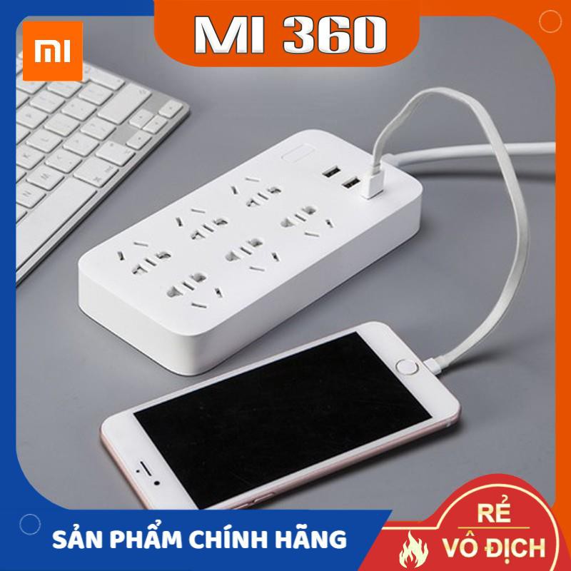 Ổ Cắm Điện Xiaomi Powerstrip 6 Holes 3 USB Chính Hãng