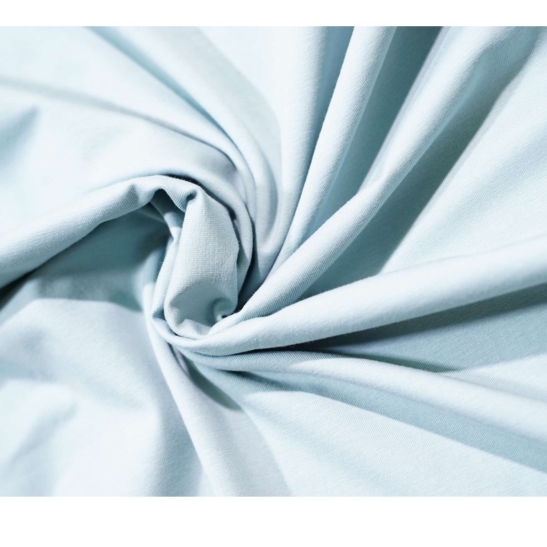 Áo Thun Trơn Basic Cổ Tròn Cotton 4 Chiều Cao Cấp, Co Giãn, Thoáng Mát - XANH NHẠT - GUNN T-SHIRT