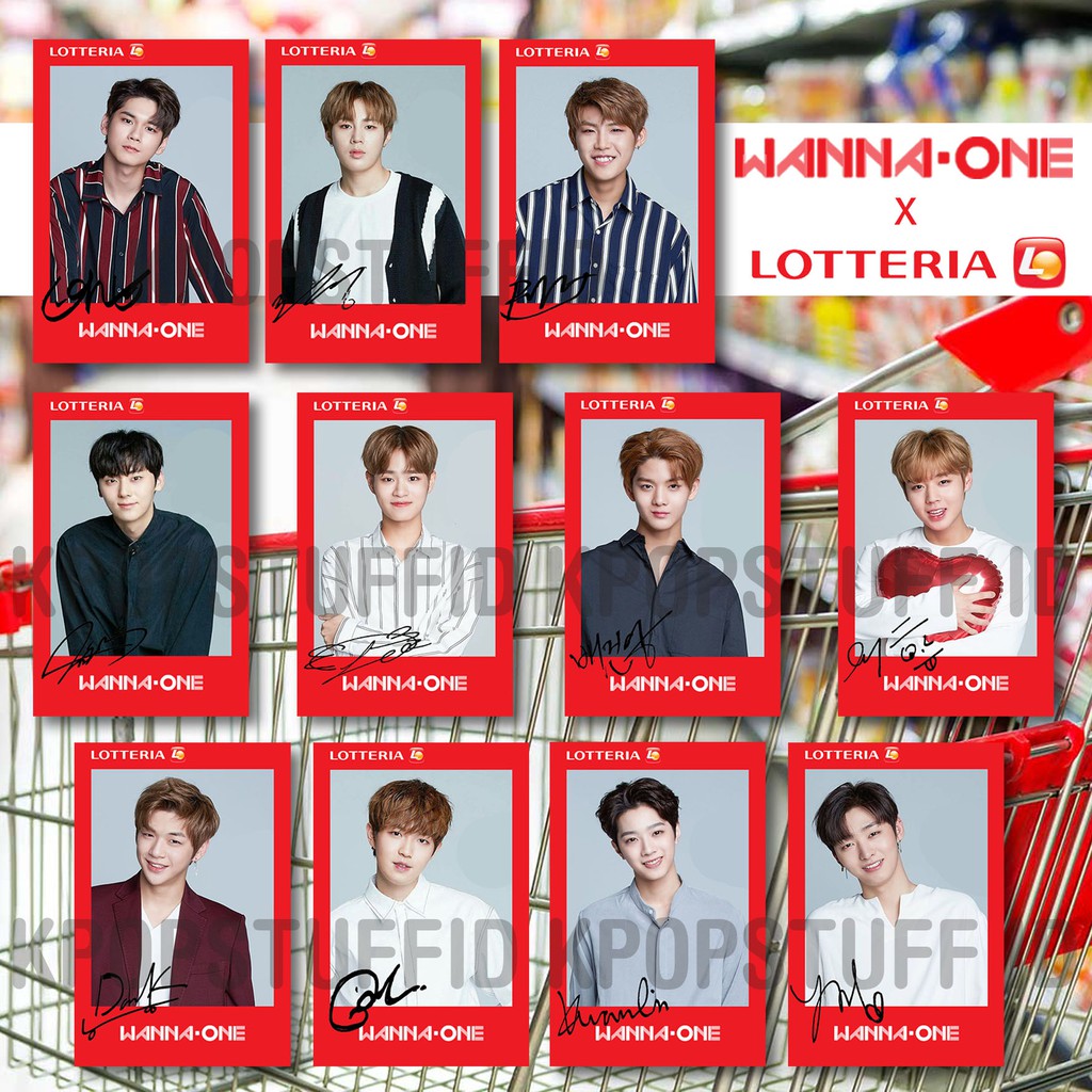 Thẻ Hình Nhóm Nhạc Kpop Wanna One X Lotteria G011