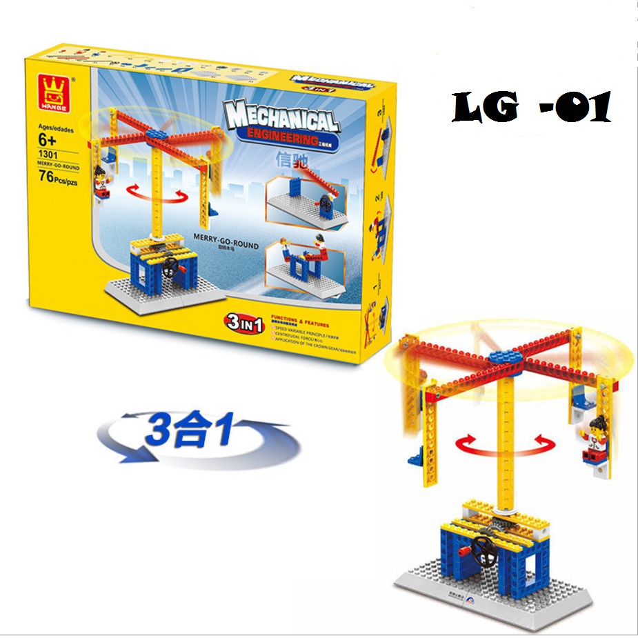 Bộ lắp ghép LEGO dạy trẻ về các chuyển động vật lý làm quen với khoa học thường thức thông qua trò chơi