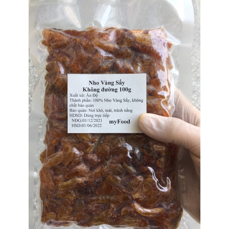 200g Nho Vàng Sấy Nguyên Vị (KHông Đường)