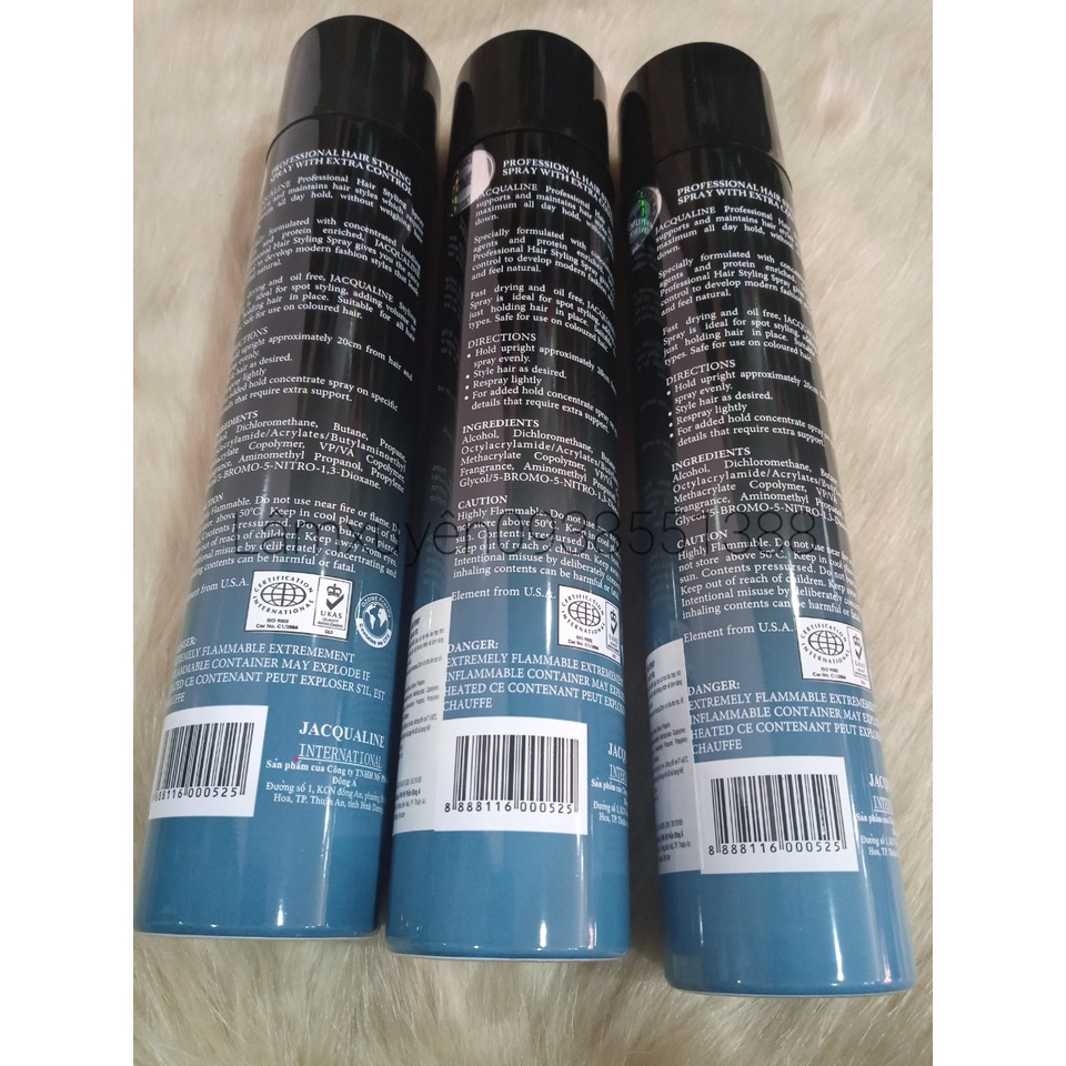 Keo xịt tóc Jacqualine hair spray 400ml (cứng)FREESHIPtạo kiểu,định hình nếp tóc,giữ nếp tóc lâu,bồng bềnh,và mềm mượt