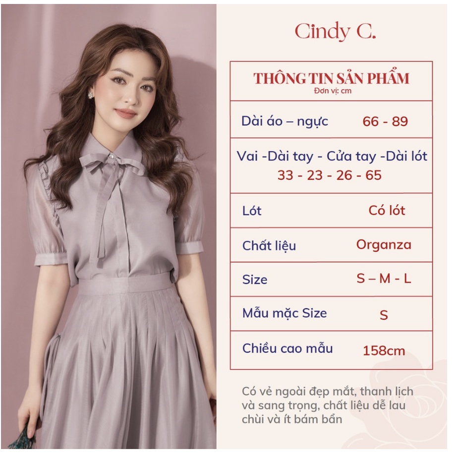 Áo sơ mi Samson CINDY C chất liệu Organza phong cách công sở 730