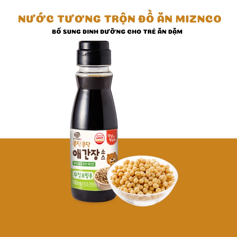 Nước tương cho trẻ MIZNCO - Tương hữu cơ- Dành cho trẻ từ 8 tháng tuổi (180ml/chai) - FORBEE