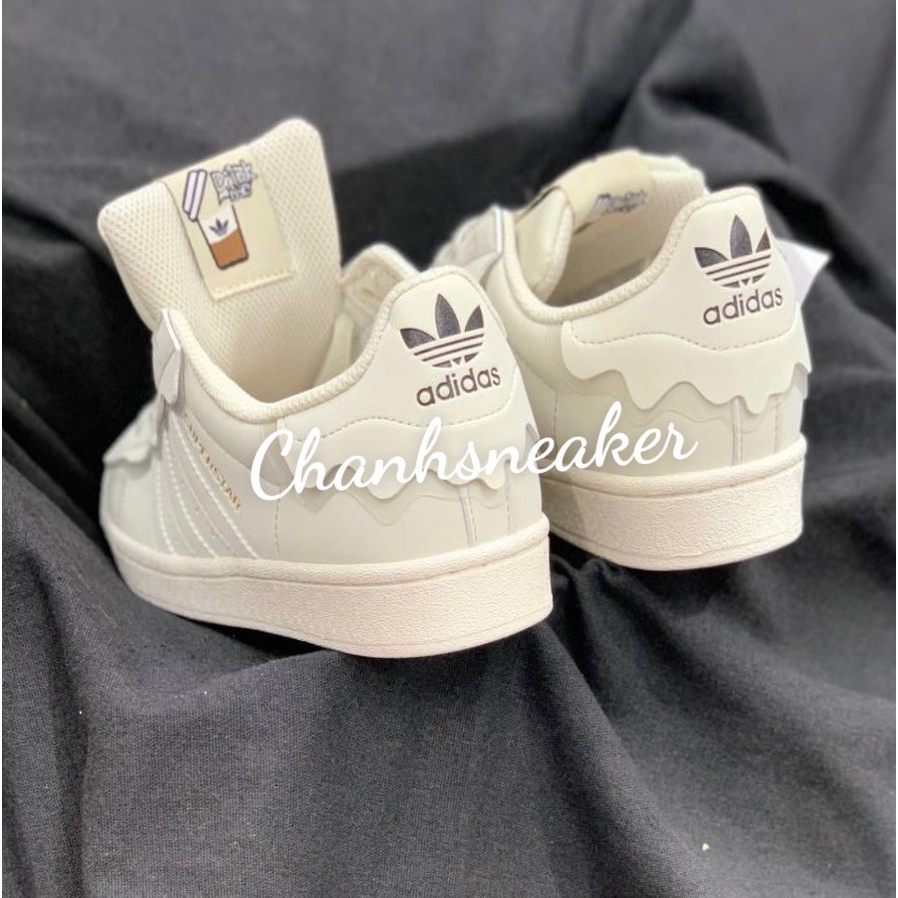 Giày thể thao das sò trắng hàng SC mẫu mới 2022, Giày Superstar Cloud White Mũi Sò Bản