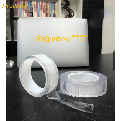 Hàng Loại 1-Băng Keo 2 Mặt Trong Suốt Chất Liệu Silicon Nano Magic Double Sided Sticking Dán Dính Siêu Chắc