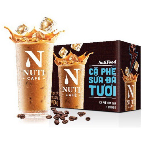Cà Phê Sữa Đá Tươi Nuti Cafe (Hộp: 10 Gói X 24 Gram)