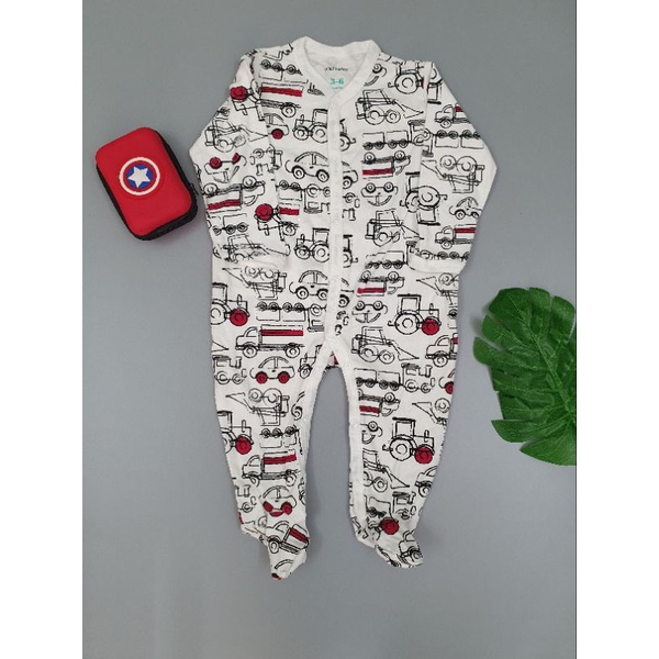 (Chọn mẫu)(Size 6-9M) Body Sleepsuit, Bodysuit dài tay liền tất vớ cho bé trai bé gái, hàng xuất xịn-PoSam Kids.