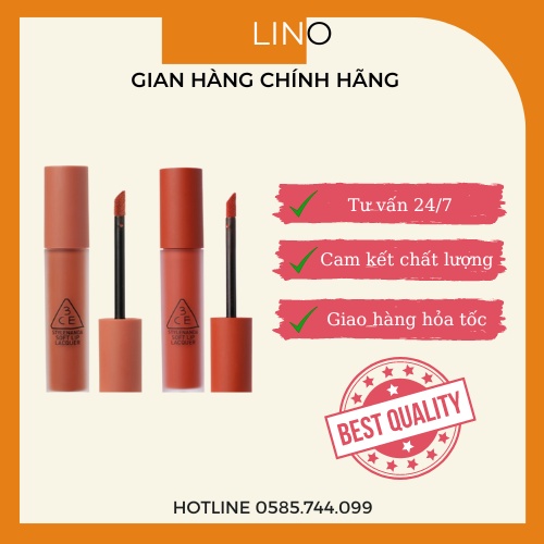 Son kem lì 3CE SOFT LIP LACQUER full box