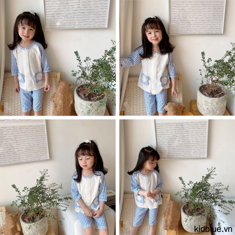 Bộ Đồ Ngủ 2 Món Bằng Cotton Thoải Mái Cho Bé Gái