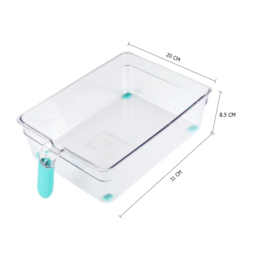 HomeBase KECH Hộp bảo quản tủ lạnh bằng nhựa có tay cầm 24405 W31xD20xH8.5cm