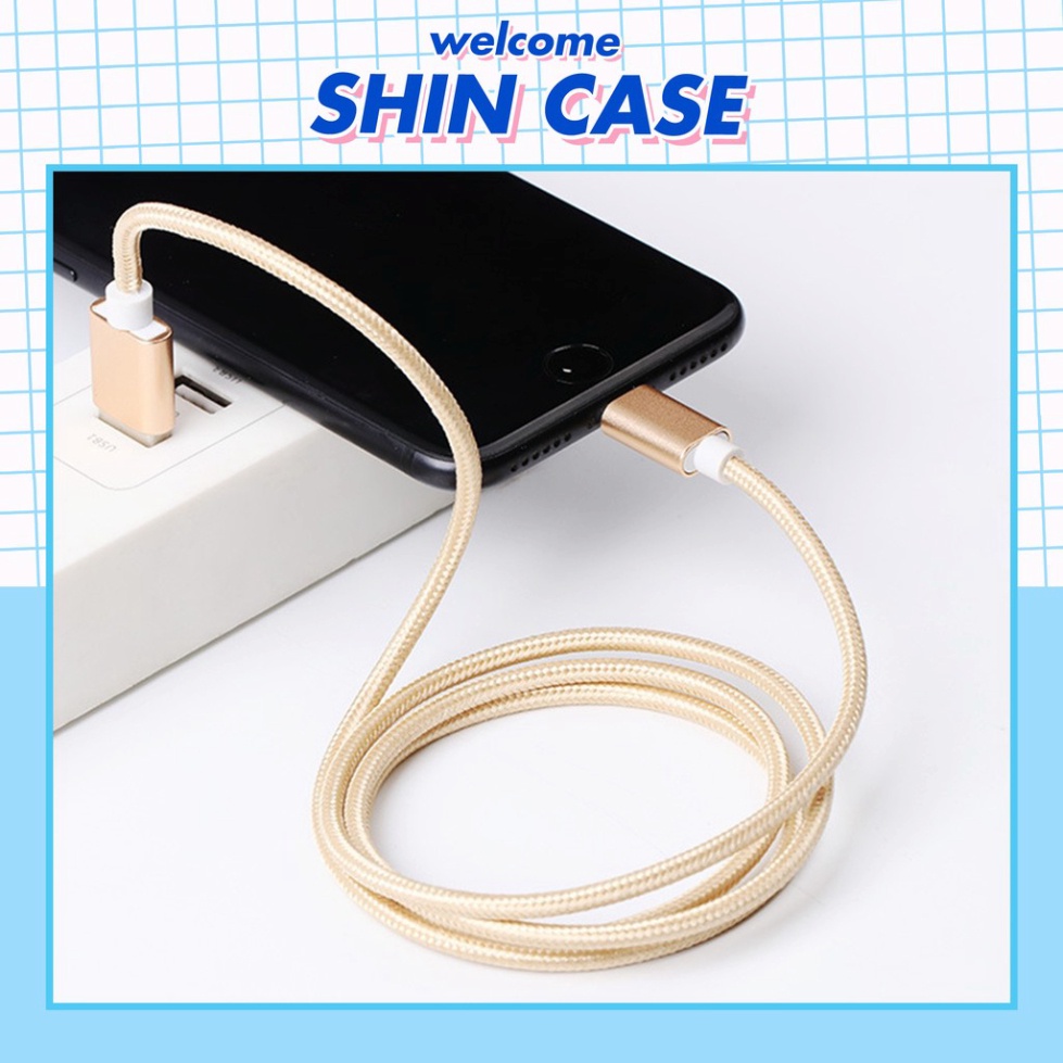 Dây Cáp Sạc Dây Dù Lightning Cho Điện Thoại Tai nghe Bluetooth Không Dây Ốp i12 2 Pro Pin Dự Phòng Case Xả Kho