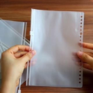 Set 2c túi zip đựng đồ - sổ còng A5- A6 - B5 - A4