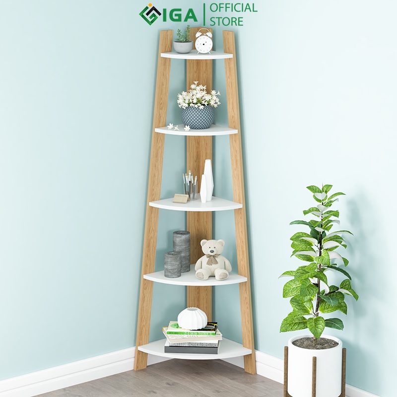 Kệ Góc Đa Năng IGA White Corner 5F Thông Minh Phong Cách Hiện Đại - GP115.41