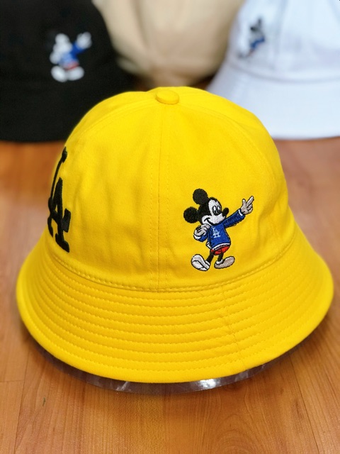 NÓN BUCKET , MŨ TAI BÈO CHUỘT MICKEY THÊU CHỮ THỜI TRANG