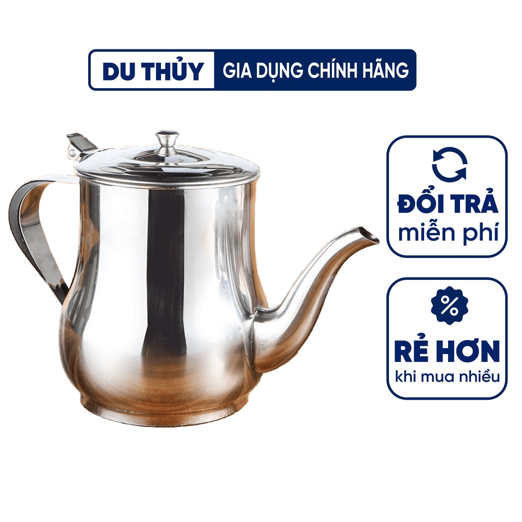 Bình đựng trà inox dung tích 500ml, 700 ml chất liệu an toàn khi dùng nóng lành, thiết kế đơn giản tiện dụng dễ vệ sinh