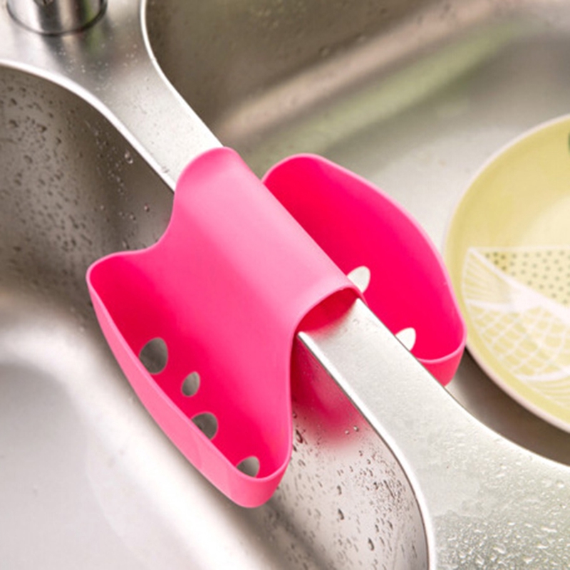 Giỏ Nhựa Đựng Xà Phòng/Miếng Rửa Chén Đa Năng Gắn Bồn Rửa Chén Có Lỗ Thoát Nước Tiện Dụng Cho Nhà Bếp