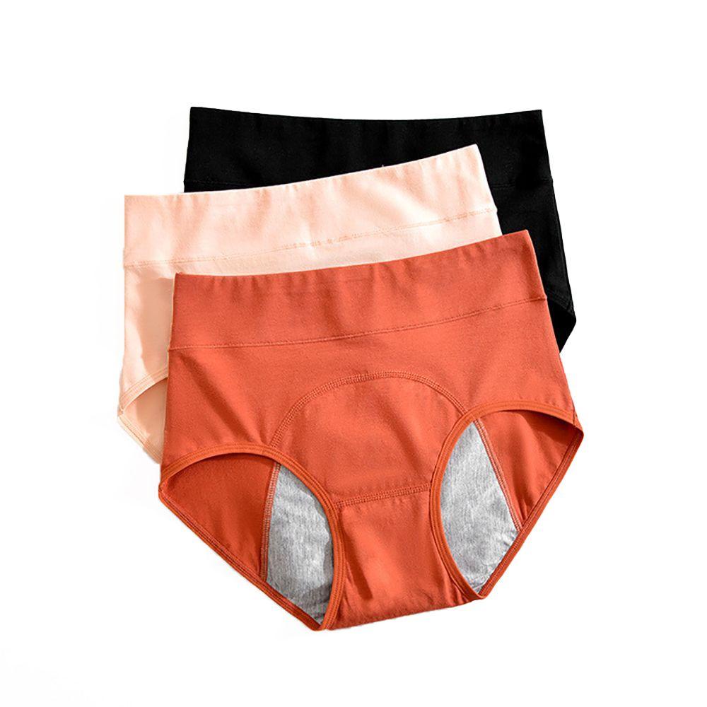 OCEANMAP Quần Lót Cotton Mềm Mại Kháng Khuẩn Chống Rò Rỉ Plus Size Cho Nữ