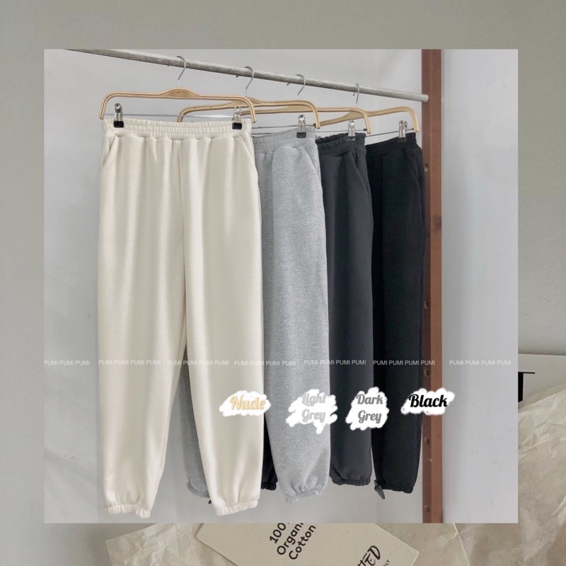 Quần jogger lưng thun bảng to freesize Pumi