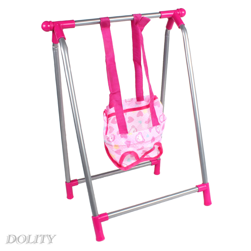 [DOLITY]Baby Nursery Room Furniture Decor ABS Doll Swing Set Kids Fun Play Toy Gift