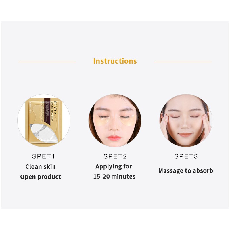 [Hàng mới về] Set 3 Cặp Mặt Nạ Mắt Beotua Giúp Dưỡng Ẩm Làm Mờ Quầng Thâm Cao Cấp | BigBuy360 - bigbuy360.vn