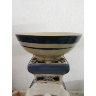 Tô sành viềng xanh đk 14cm kiểu xưa cỡ lỡ