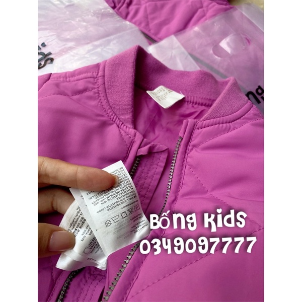 Áo Bomber Bé Gái Trần Trám Hồng Hoa Đăng HaM