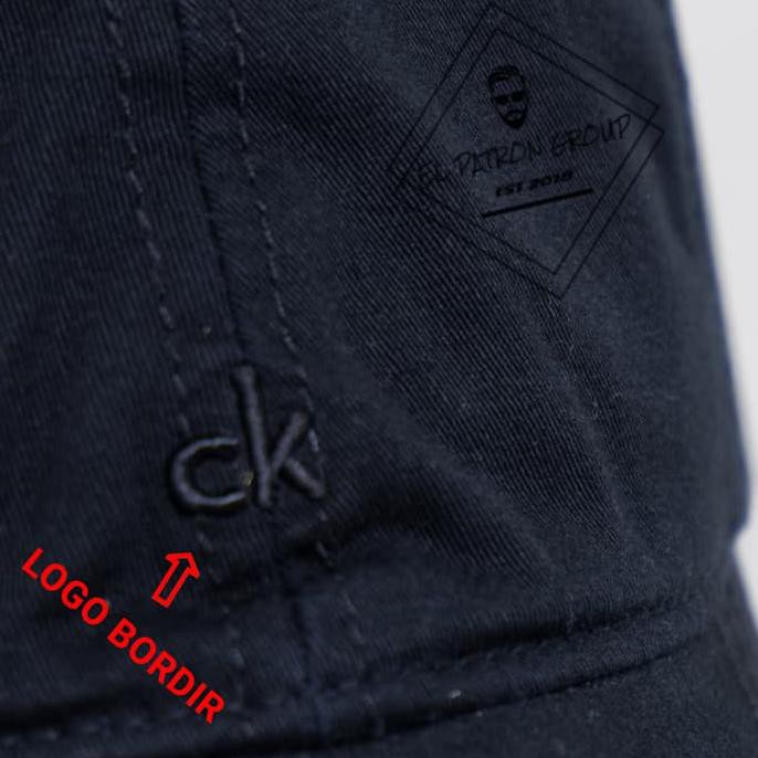 Mũ Lưỡi Trai Thêu Logo Ck Calvin Klein 2 Màu Đen