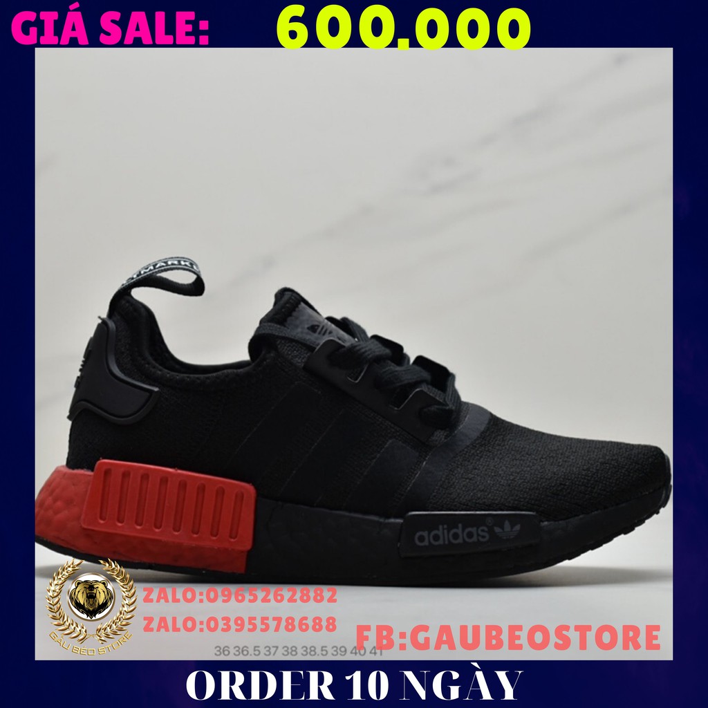 📦 FULLBOX 🌐 ORDER  🎀 SALE 50% 🎀 💯 ẢNH THẬT 🏷 ADIDAS NMD R1 Primeknit Triple Black 🏷 👟 GIÀY NAM NỮ 👟