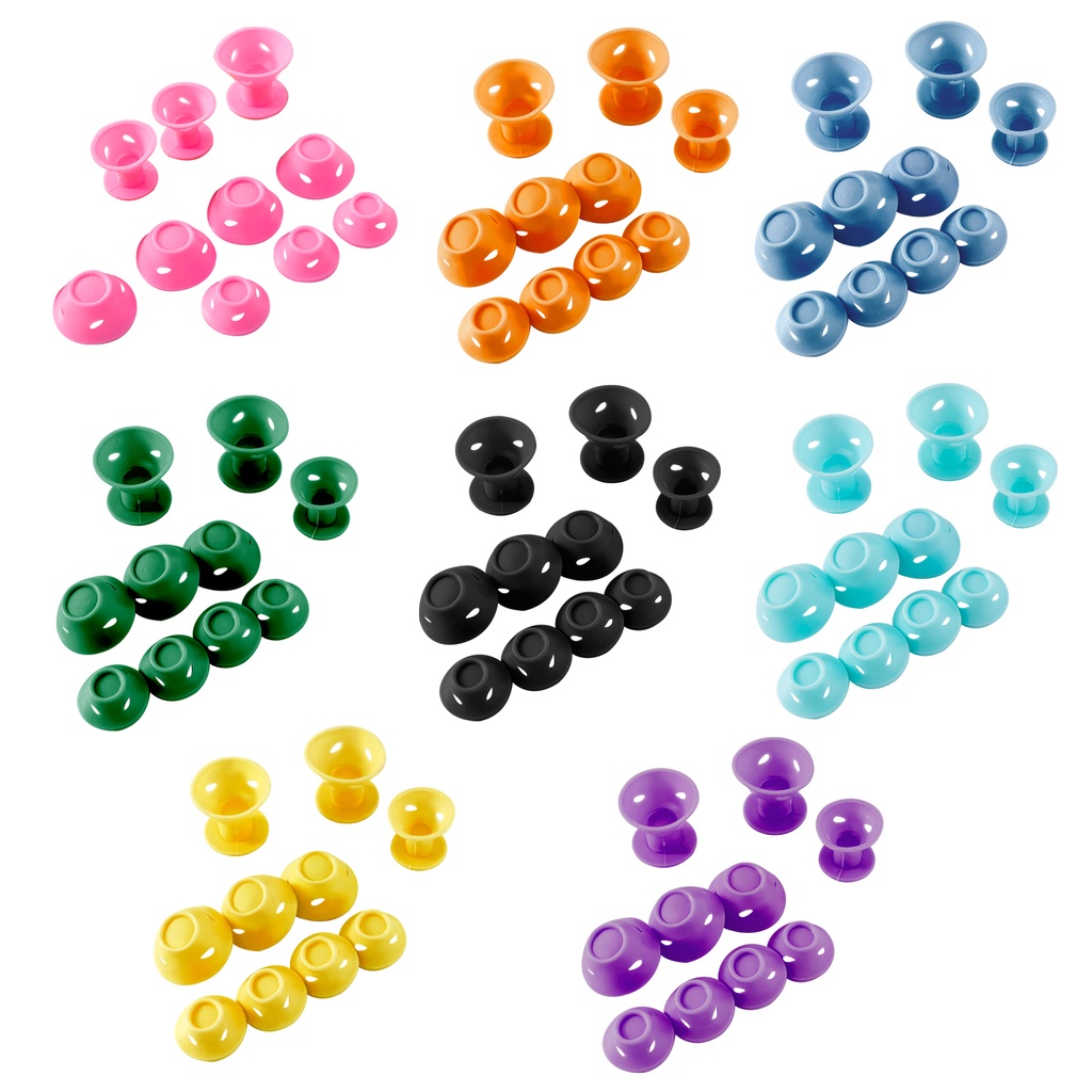 Set 10 Ống Silicone Uốn Tóc Hình Nấm Không Nhiệt Tiện Dụng