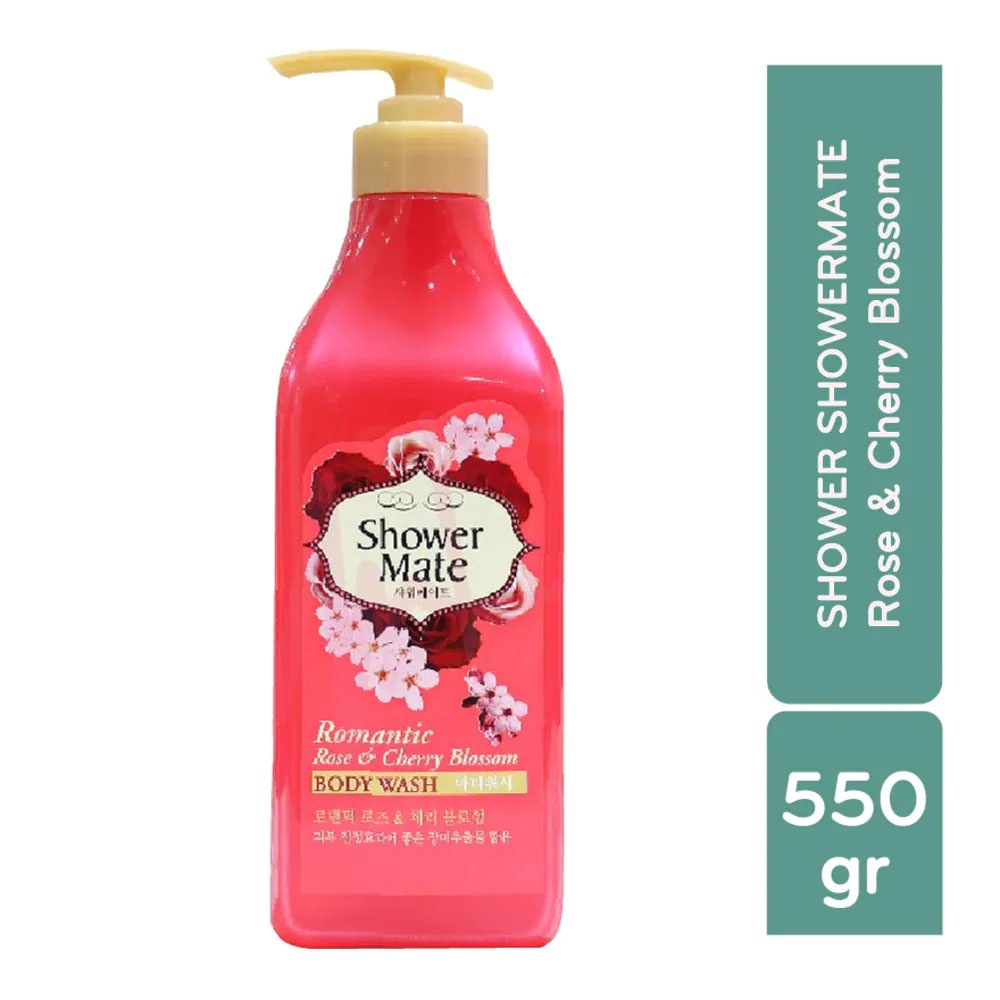 Sữa Tắm Showermate Rose &amp; Cherry Blossom Tinh Chất Hoa Hồng &amp; Hoa Đào Ngăn Ngừa Mụn và Thâm Nám 550g