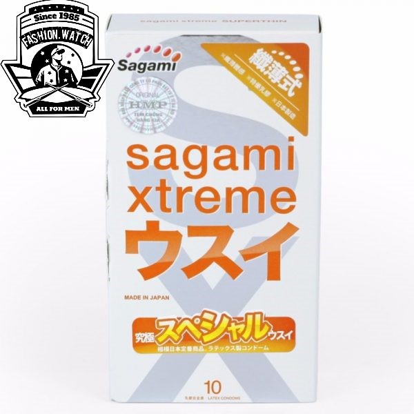 Bao cao su chính hãng Sagami Xtreme Superthin Hộp 10 chiếc (Hibabay+ Store)