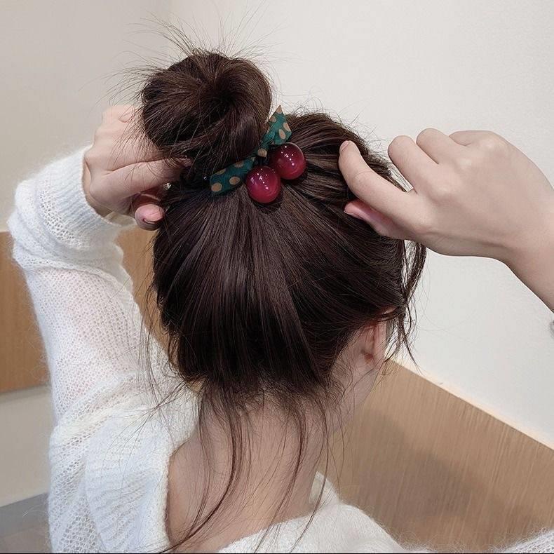 Autum98 Dây buộc tóc tóc hình quả cherry đáng yêu xinh xắn dành cho nữ (B3-4-4)