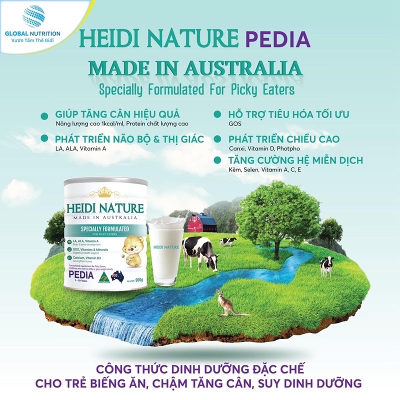Sữa Heidi Nature Pedia 900g