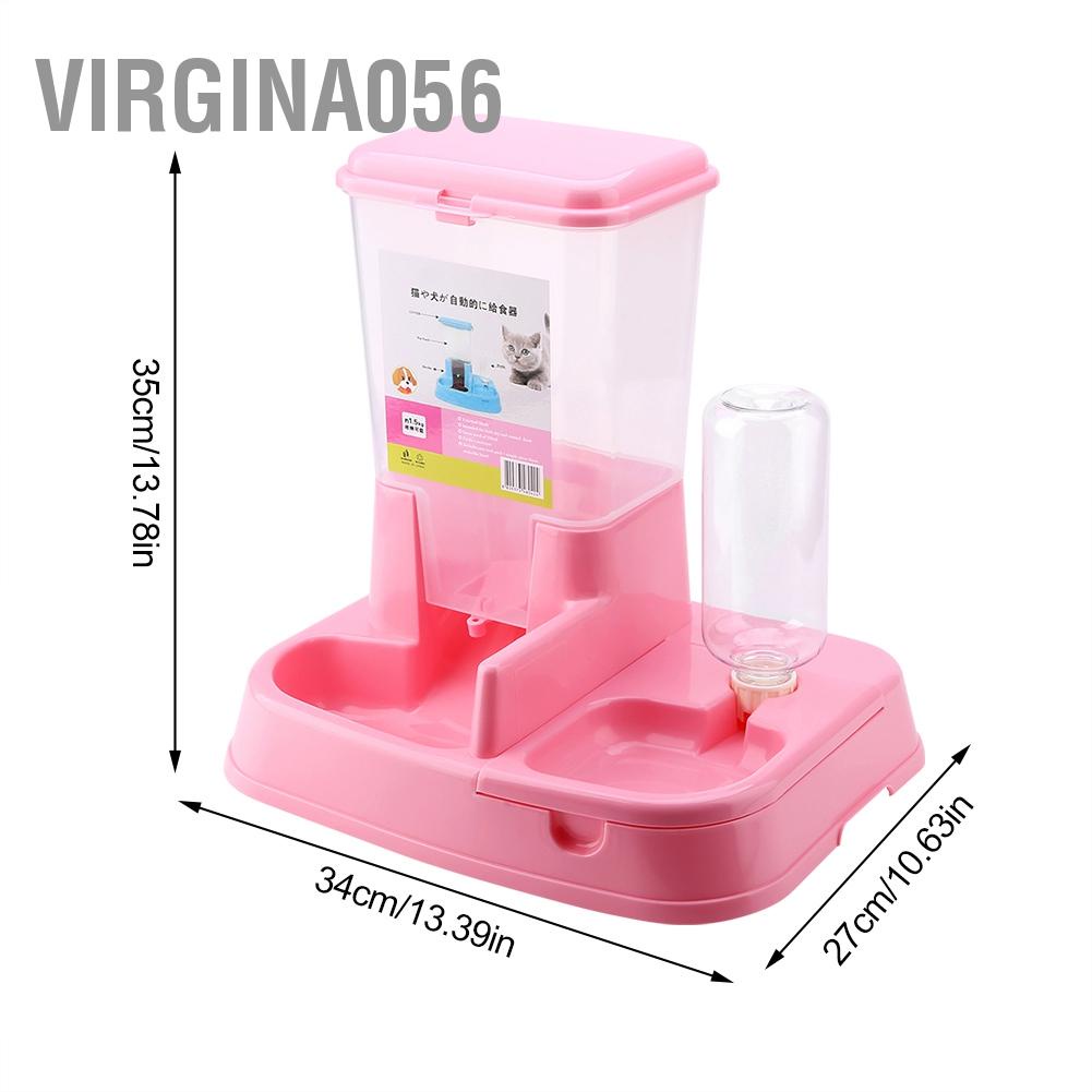 Có thể bán buôn Máy cho thú cưng tự động Dụng cụ phân phối thức ăn có thể tháo rời Bình nước chó mèo Virgina056 Hàng giao ngay