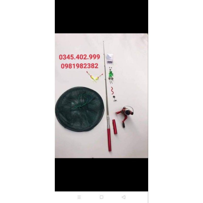 Combo cần câu bút mini 1m6