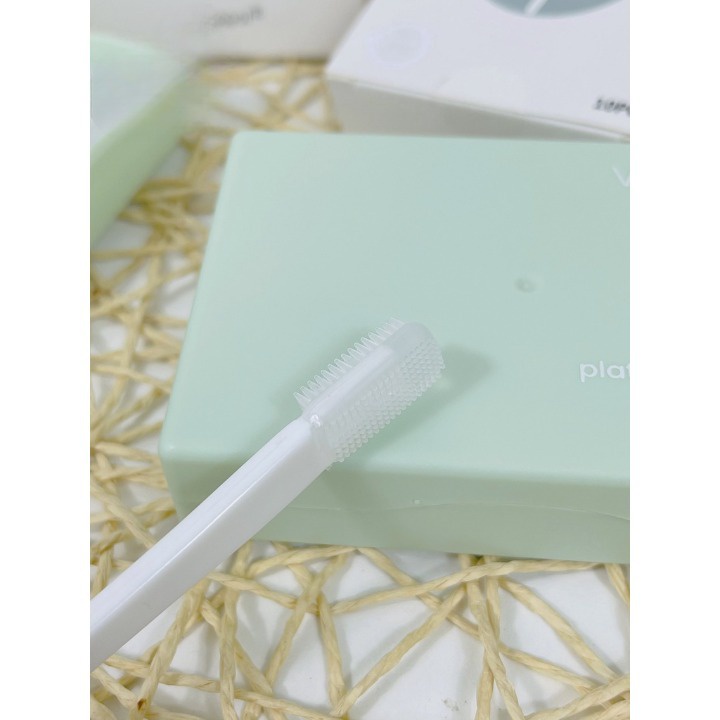 Bàn Chải Đánh Răng Lông Mềm Vcool ( Hộp 10 Chiếc ) Cho Bé 0-3 Tuổi 100% Silicon Cao Cấp  Babibu - BCV10