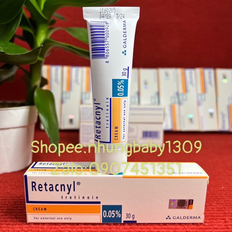 Retacnyl Tretinoin 0.025% 0.05% (30g) chống lão hoá,mụn da sần sùi