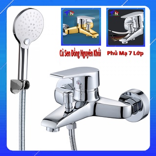 Bộ vòi sen nóng lạnh củ sen bằng đồng nguyên khối cao cấp vòi sen tắm có 3 chế được nước rất tiện lợi🍒