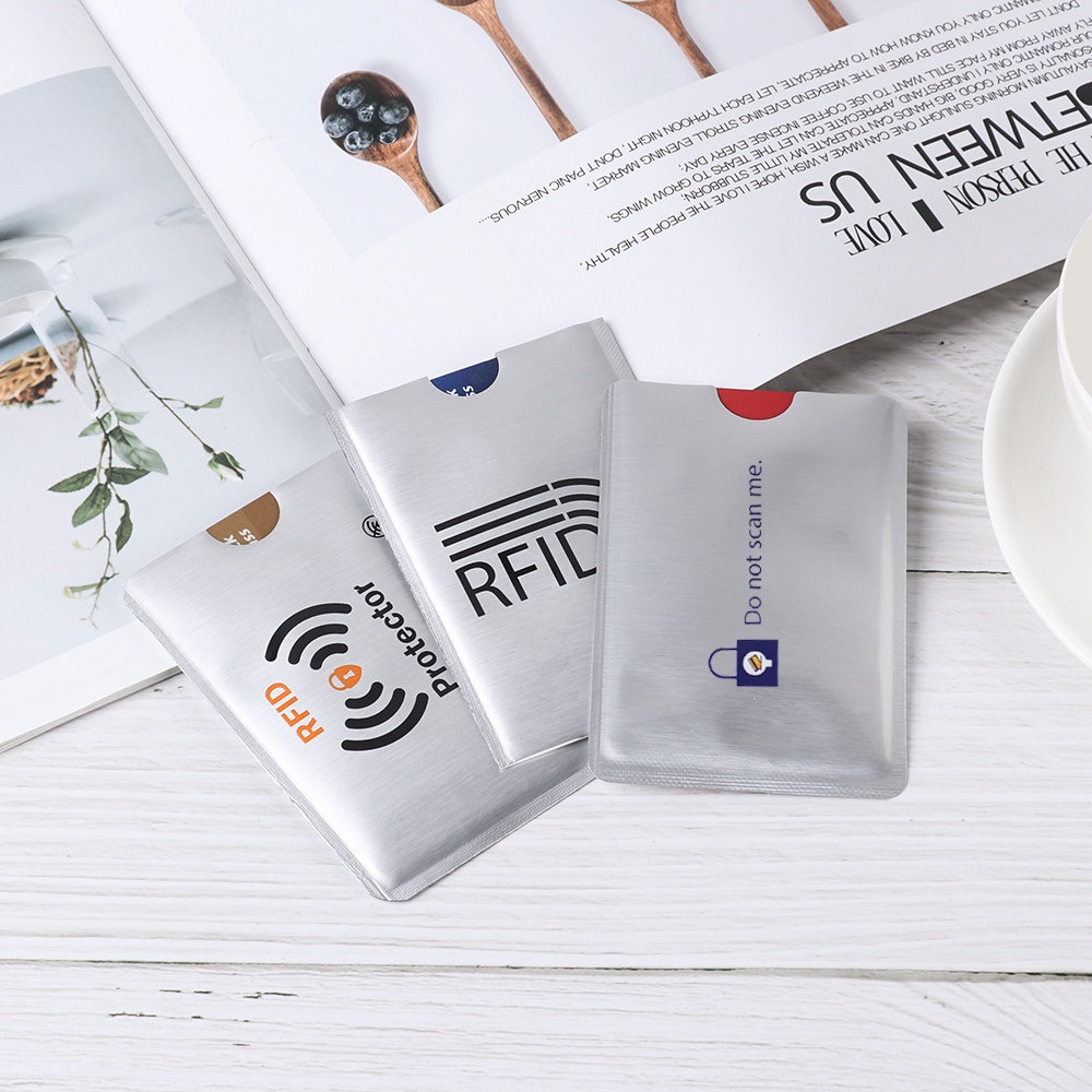 Set 10 bao đựng thẻ ngân hàng chống trộm bằng nhôm MIHAN1